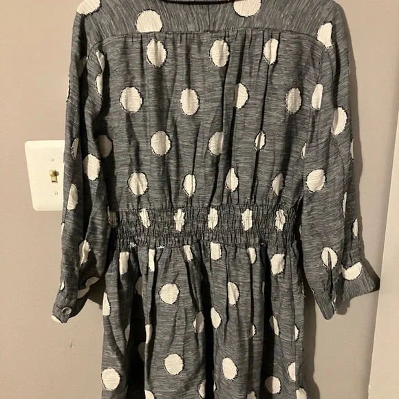 Zara Black and White Patterned Dress Sz L - Picture 4 of 4